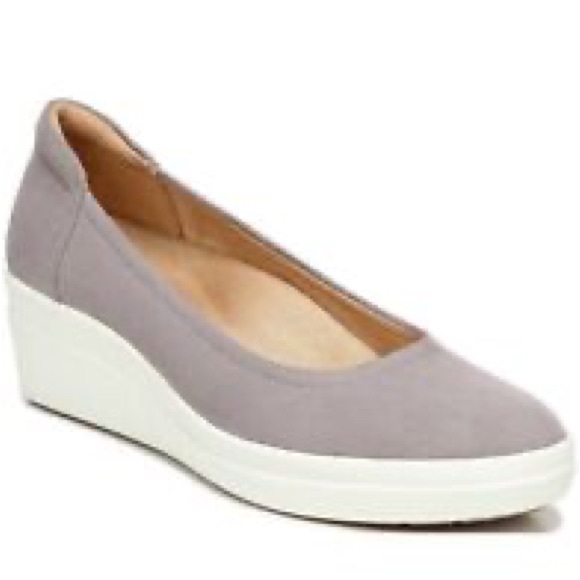 Naturalizer Womens Susan Leather Slip On Wedge Heels Gray Size 10 Medium - Picture 11 of 11